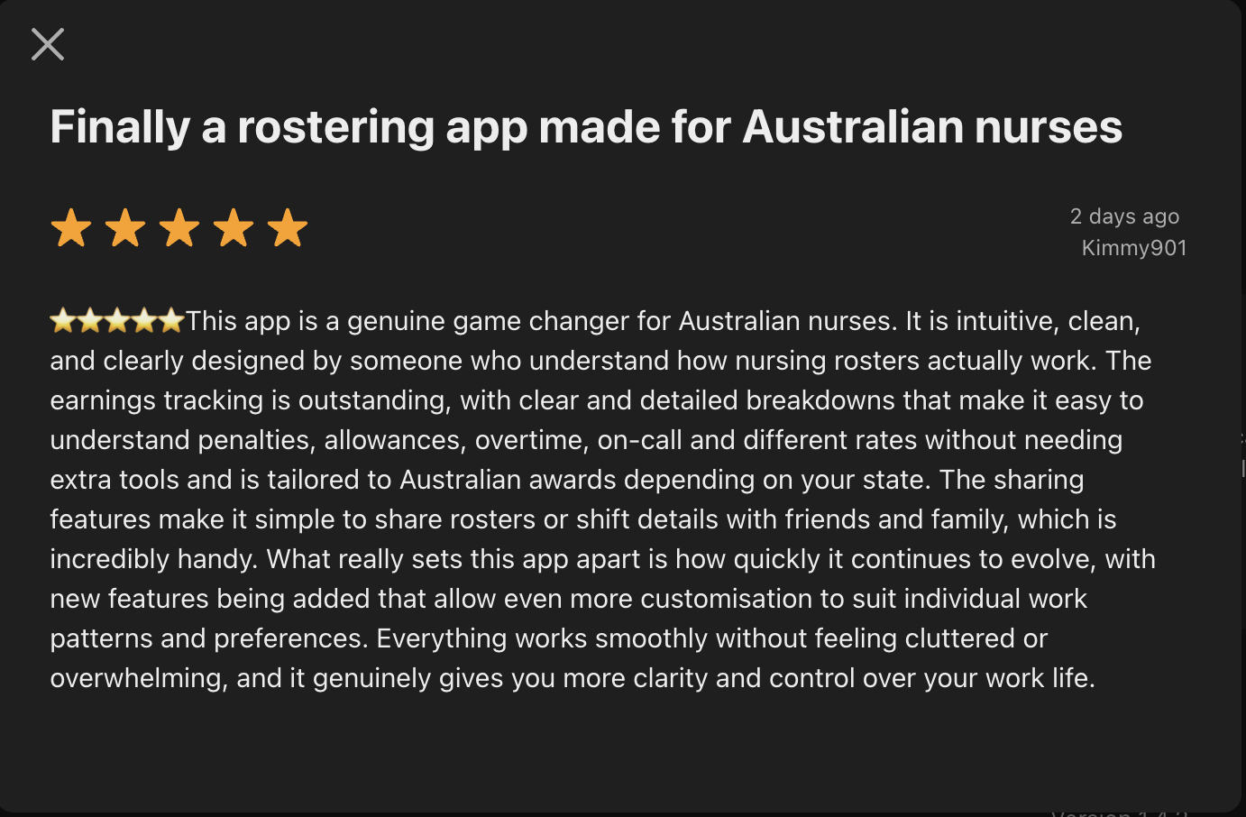 App Store review from Kimmy901