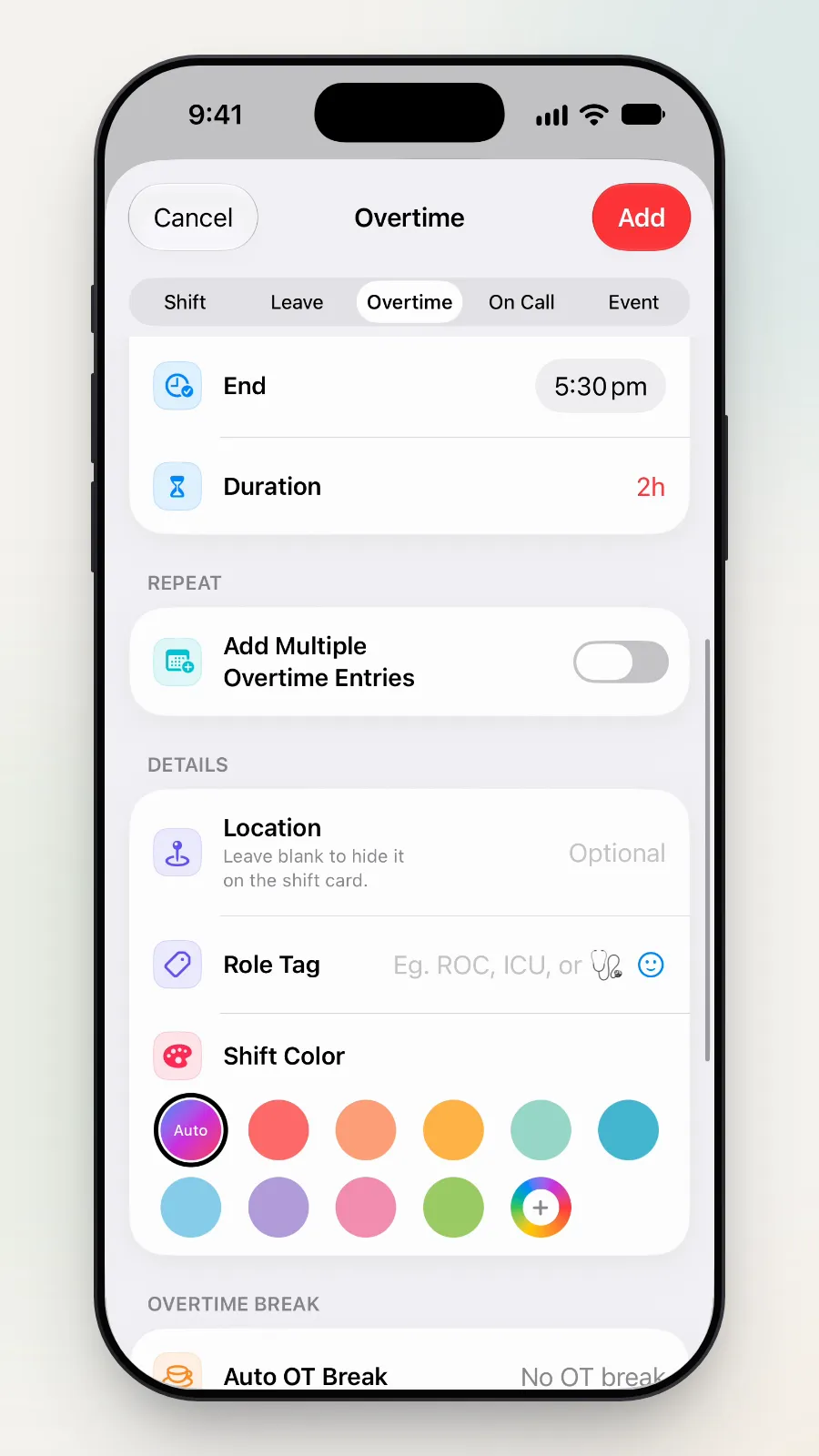The form scrolling down past Repeat and Details.